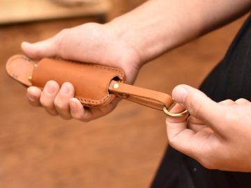 ベル型キーケース　リング引く