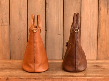 リング取っ手のハンドバッグ マチ